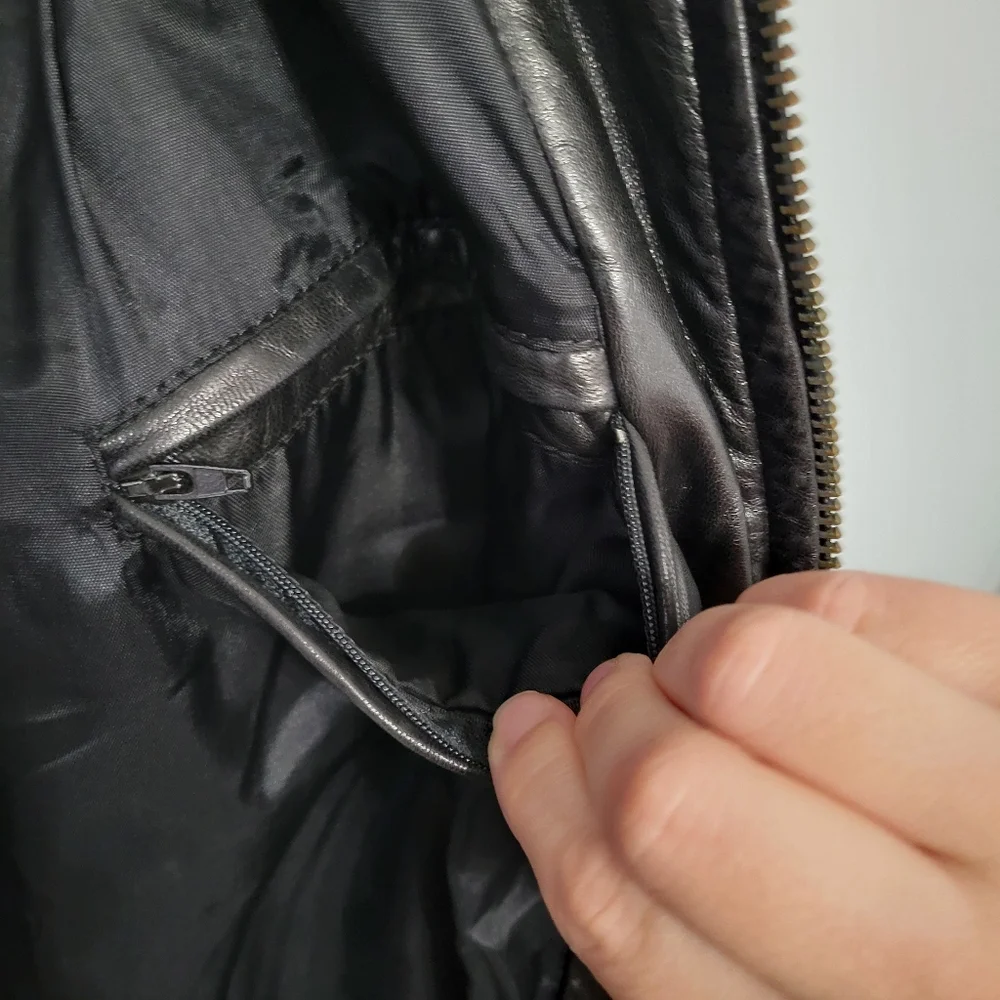 M Julian Wilsons Leather Men's Genuine Leather Jacket Coat Size XL Black Vintage